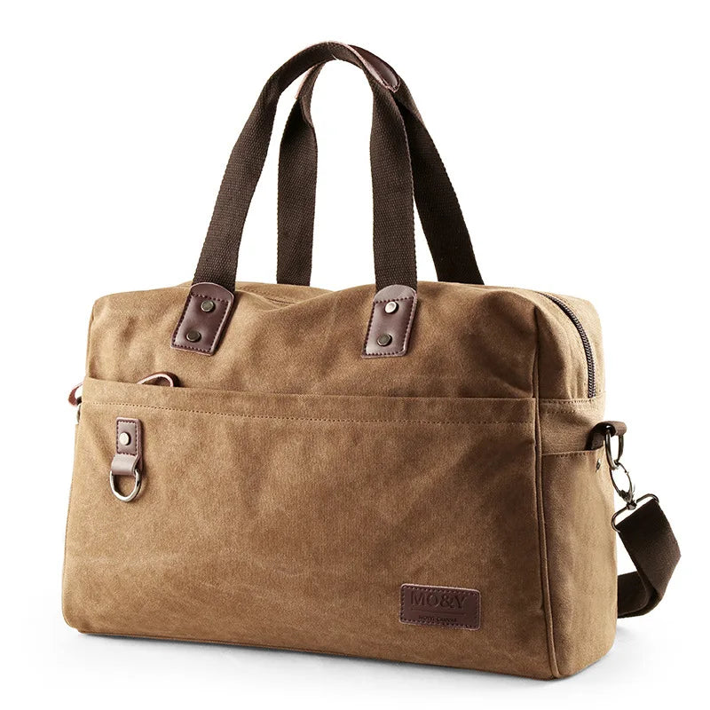 Canvas Men bag Large Capacity Shoulder Bag Outdoor  Travel Handle Handbags Men Vintage Fitness Bags Laptop Business Tote Bags