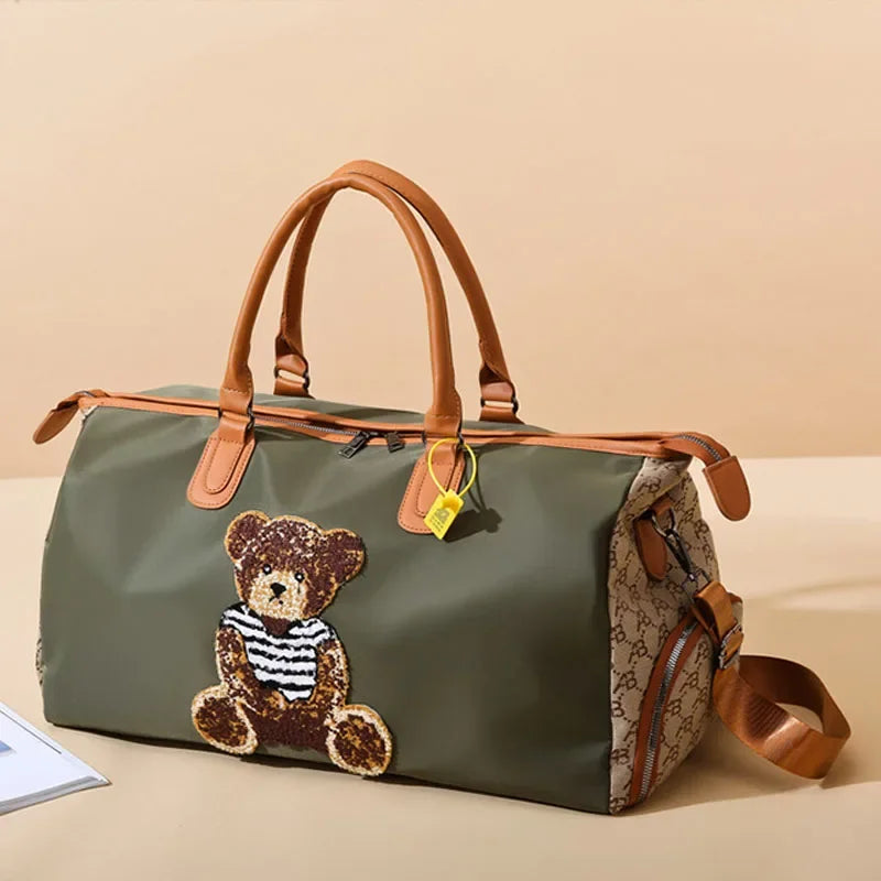 Travel Fitness Bag Luggage Bag Zipper Storage Bag Carry-on Duffle Bag With Single Shoulder Strap For Short Trips Swimming