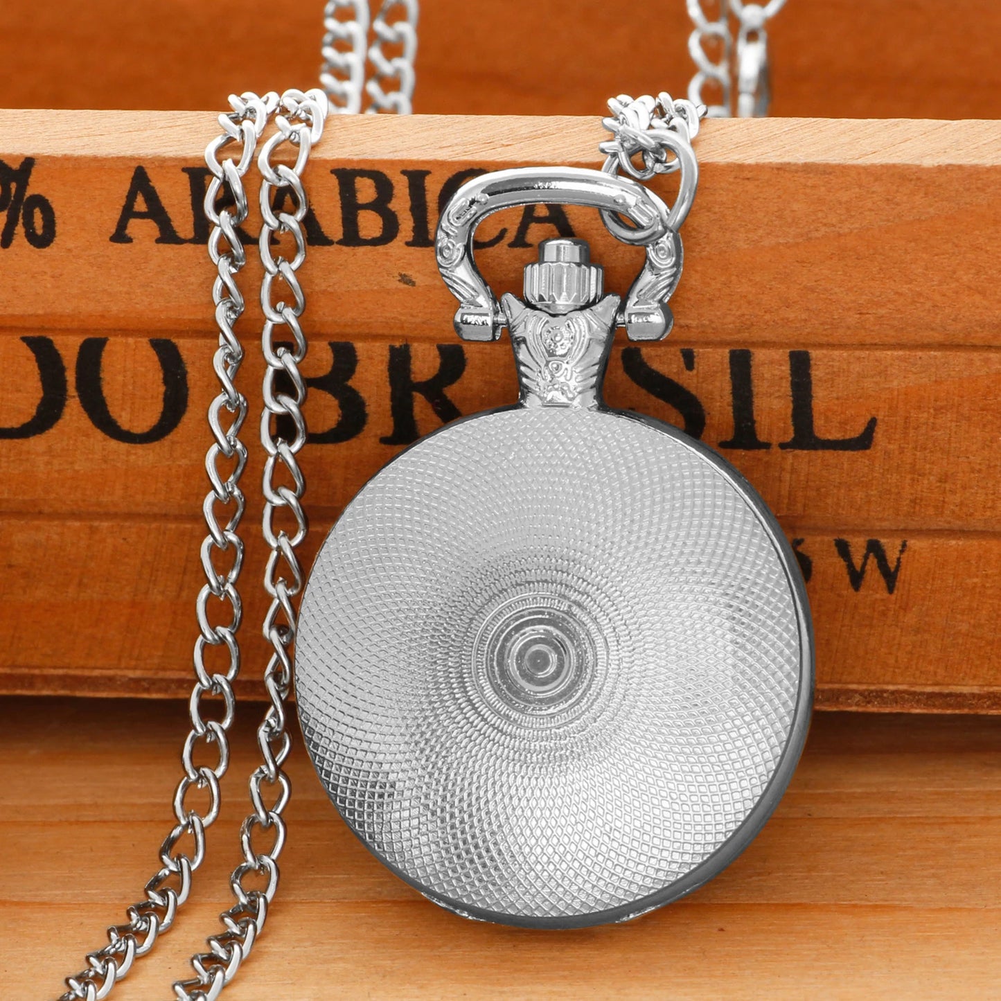 Personalised Fashion Silver Stainless Steel Tree of Life Glass Dome Quartz Pocket Watch Necklace Women Jewelry Pendant Chain