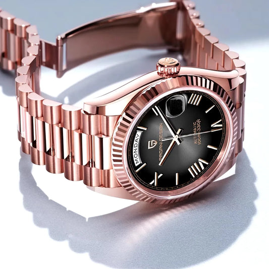 PAGANI DESIGN DD40 Men's Watches Rose Gold Luxury NH36A Mechanical Wristwatches Automatic Watch For Men Waterproof Sports Clock