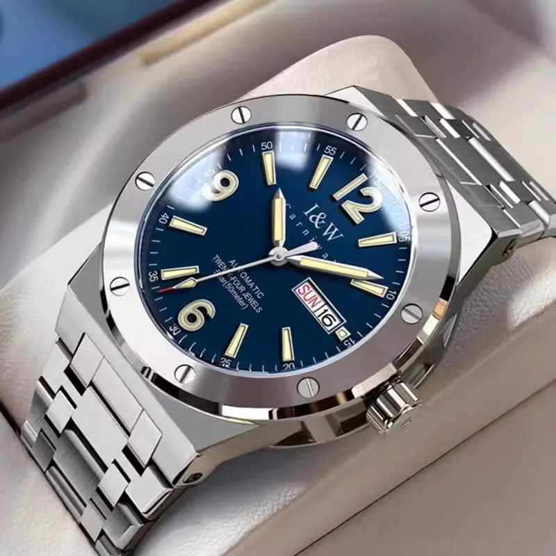 IW New Fashion Date Men Watch NH36 Automatic Movement Luminous Top Brand Luxury Sports Mechanical Watch Relogio Masculino