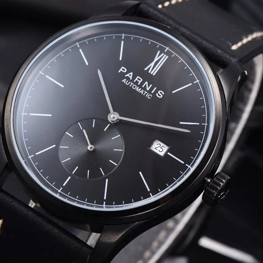 Parnis Mechanical Watches Minimalist Watch for Men Wristwatch Luxury Waterproof Automatic hombre Relogio Masculino Calendar 2025