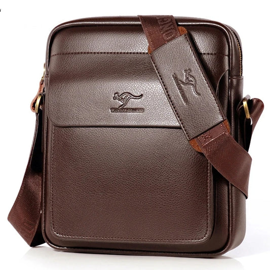 Luxury Brand Business Messenger Bag Men Leather Crossbody Bags For Men Shoulder Bags Male Black Brown Casual Sling Bag For IPAD