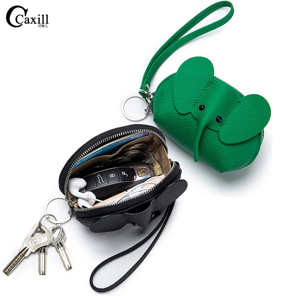 Brand New Zipper Coin Purse Key Bag Leather Japanese Elephant Coin Pouch for Women Cute Card Lipstick Storage Bags Mini Wallet