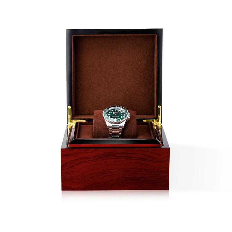 Luxury Black Red Watch Box Handmade Wooden Lacquer Watch Storage Boxes Ring Jewelry Organizer Display Cabinet Decoration Gifts