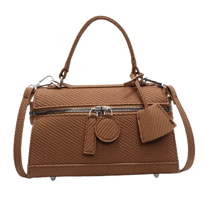 Women's Bag Fashion Commuter Hand Bag Spring Personality Single Shoulder Senior Crossbody Bag Small Square Bag