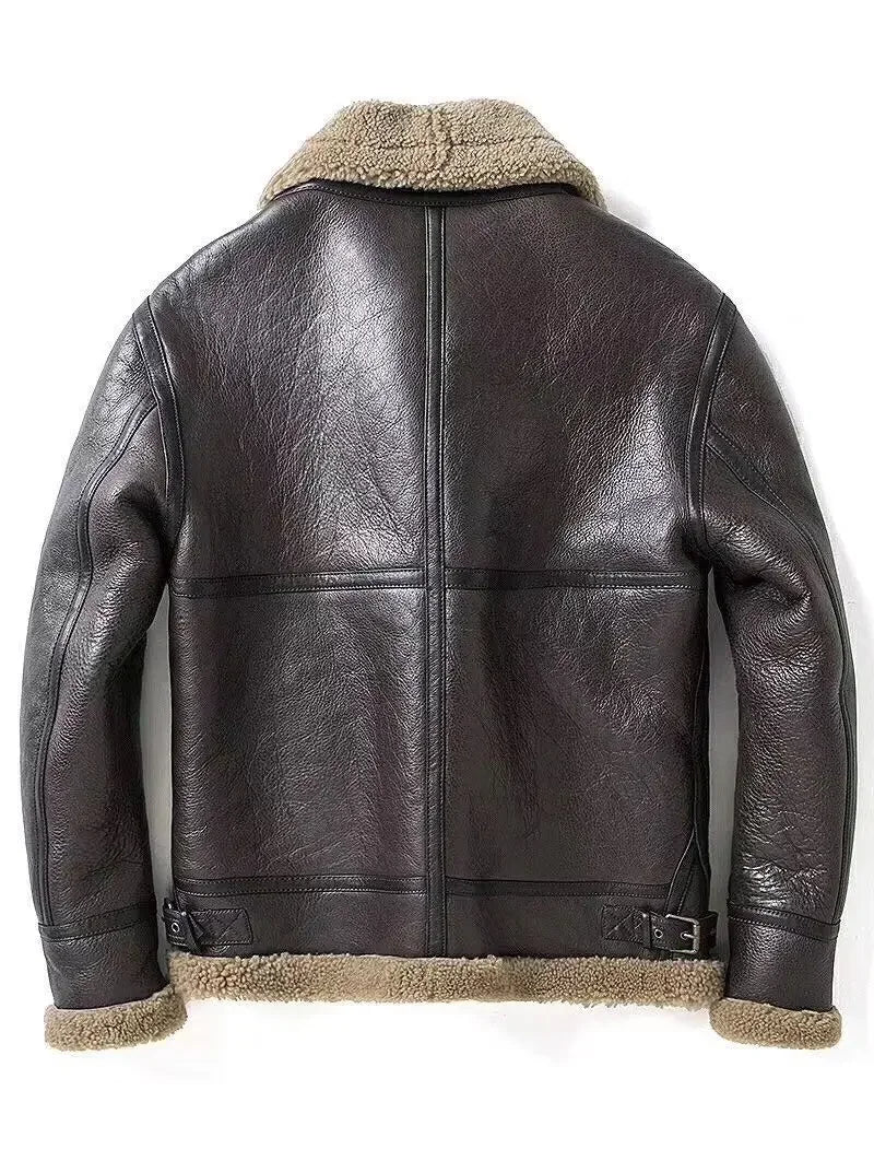 Men's Nature Fur Original Sheepskin Fur Genuine Leather Jacket Men's Motorcycle Suit Thick Real Leather Top Man Winter Coat 2022