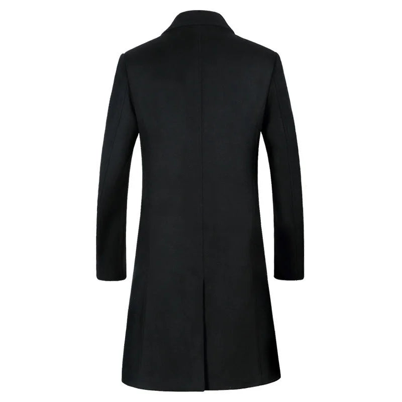High Quality Men's Wool Coat 6XL Oversized Winter Men Long Trench Cotton-padded Overcoat Men Clothing Woolen Coat A2F1810