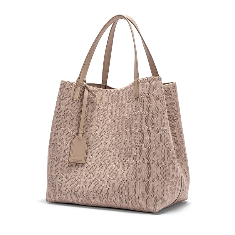 Women's Luxury Design Multi functional Handheld Shopping Handbag Fashionable New 2024 Solid Color Handbag