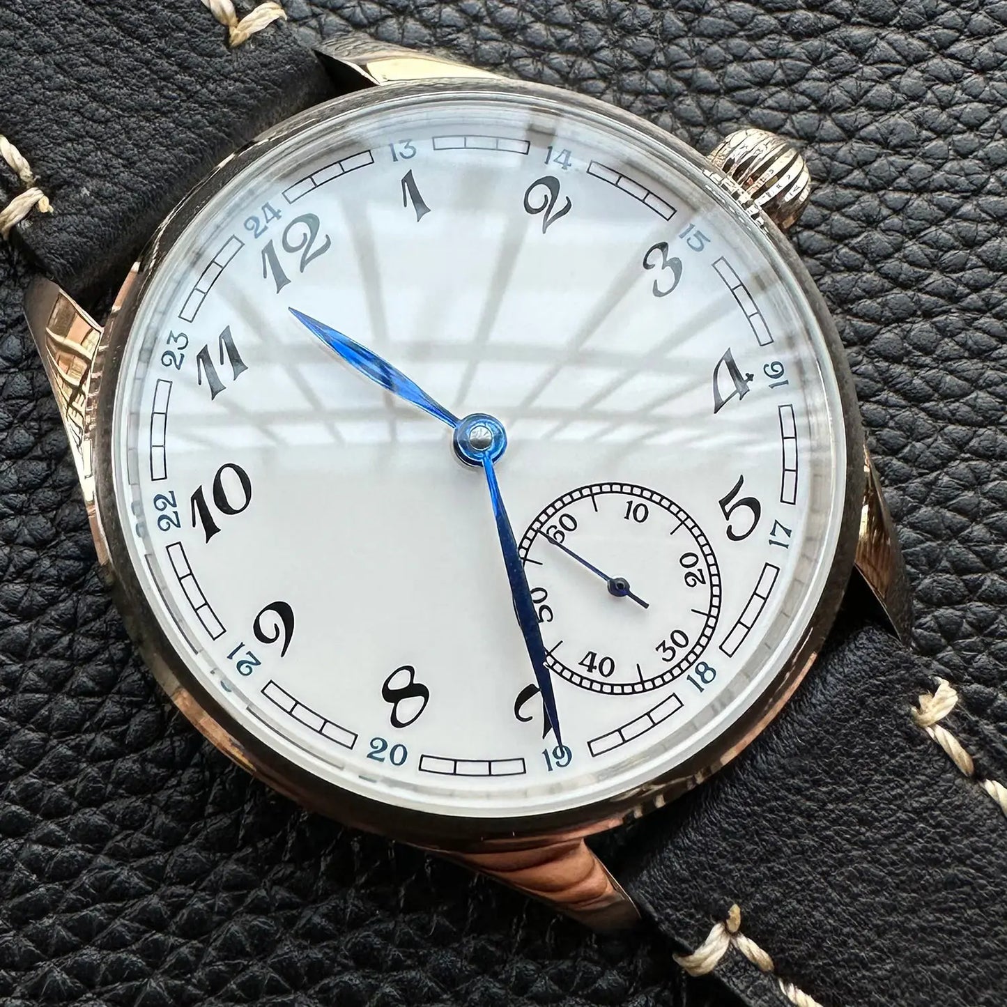 Men's Watch for Seagull ST3600 Manual Movement, Retro Enamel Sterile Dial Business Micro Rotor Mechanical Watch Reloj Hombre