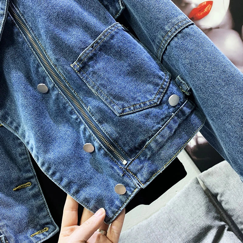 PFHQ Loose Niche Design Shoulder Pad Men's Trendy Casual Denim Coat High Quality Street Elegant 2023 Spring Stylish Jackets New