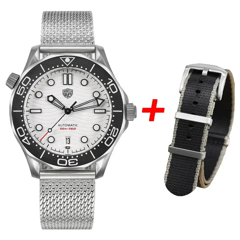 Watchdives WD007 Titanium 42mm Men Dive Watch NTTD NH35 Automatic Movement Domed Sapphire C3 luminous Watches 200M Waterproof