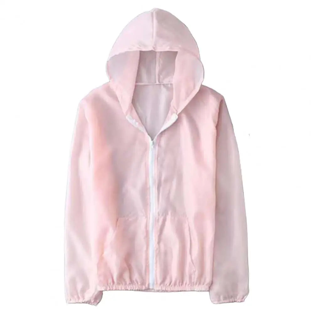 Women Men Sun Jacket Breathable Long Sleeve Zipper Coat Anti UV Sunscreen Windbreaker Hiking Jacket Sports Jacket