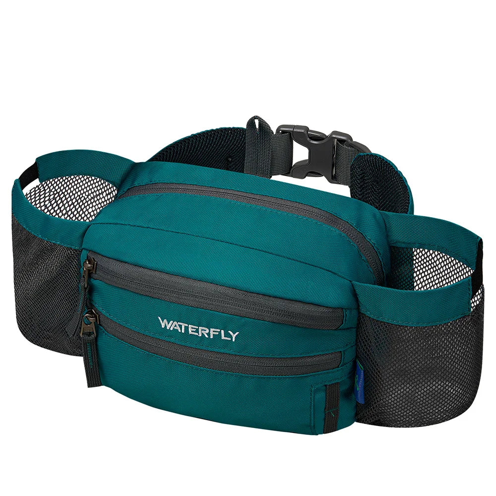 WATERFLY Fanny Pack Waist Bag Waist Pack For Women Men With Two Water Bottle Holder Hiking Fanny Pack For DogWalking Cycling