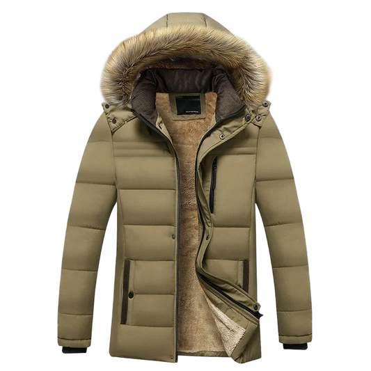 Winter Men Windproof Fleece Casual Jacket Man Thick Detachable Hat Parka Jacket Men Outdoor Multi Pocket Work Windbreaker Jacket