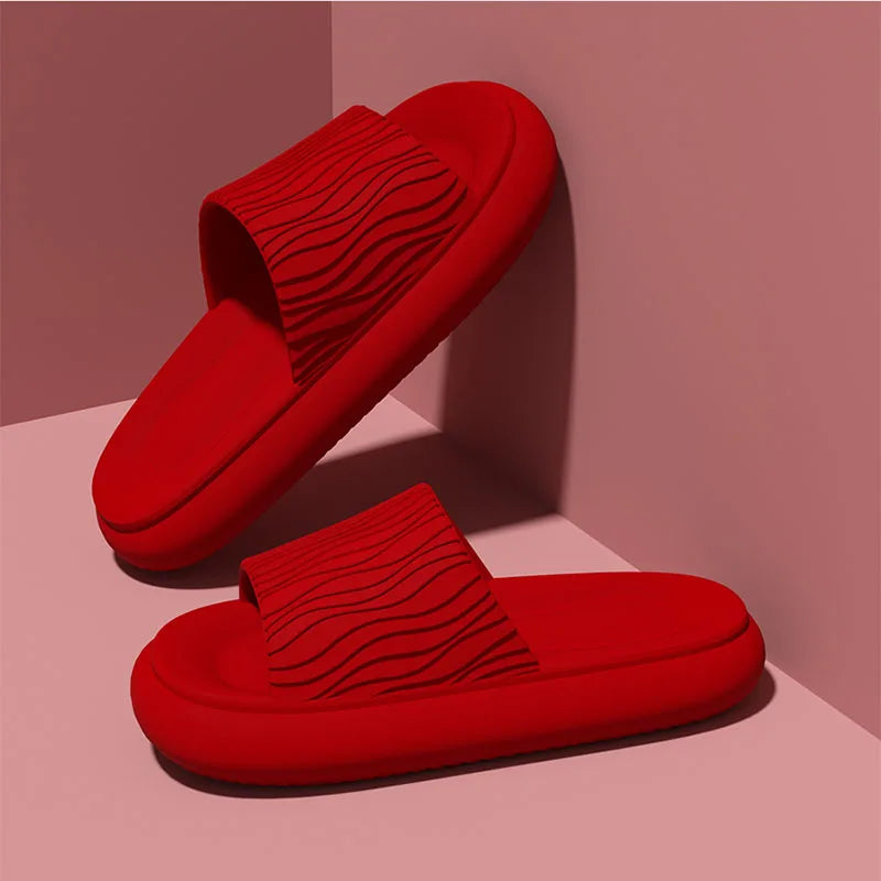 Eva Sweethearts Step On The Sense of Shit Slippers 2025 New Summer Home Wear Soft-soled Non-slip Shoes Simple Women's Slippers