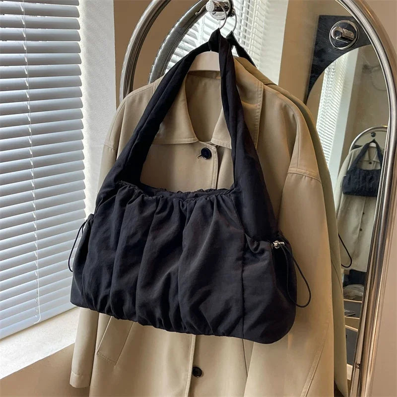 Hot Selling Fashion Nylon Pleated Women's Crossbody Bag 2025 New Casual Trend Versatile Large Capacity Tote Women's Shoulder Bag