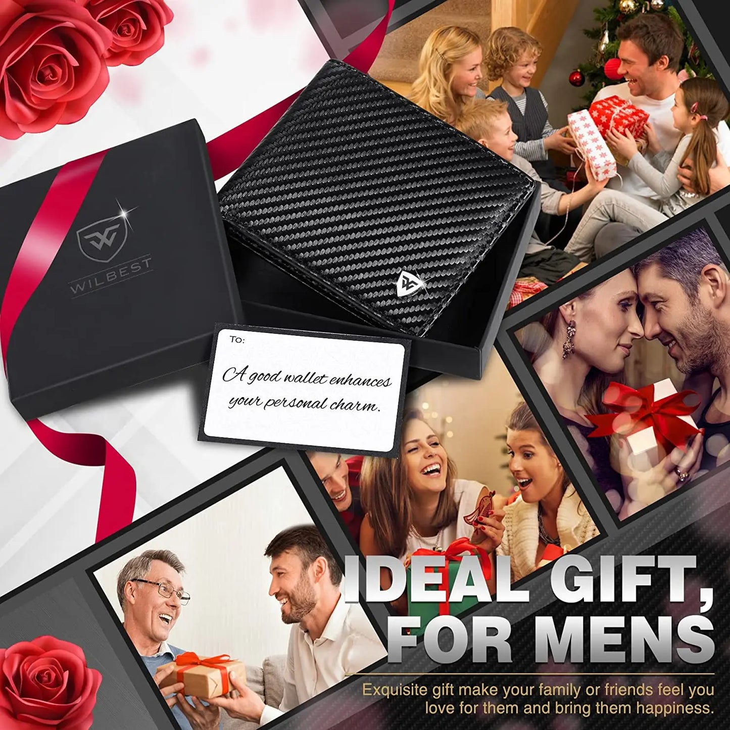New Business Wallet, RFID Blocking Multi Card Slots With Zipper Coin Clip Men's Wallet Fashion Coin Purse