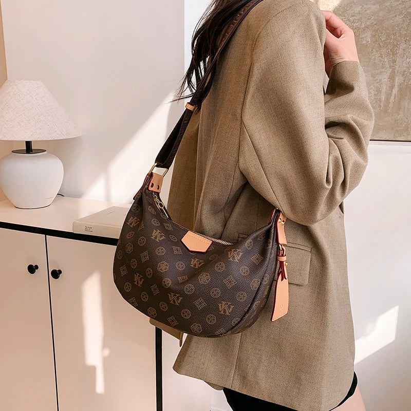 Premium Leather Tote Bag For Women - Designer Crossbody Shoulder Handbag Elegant Ladies Casual Shopping Bag