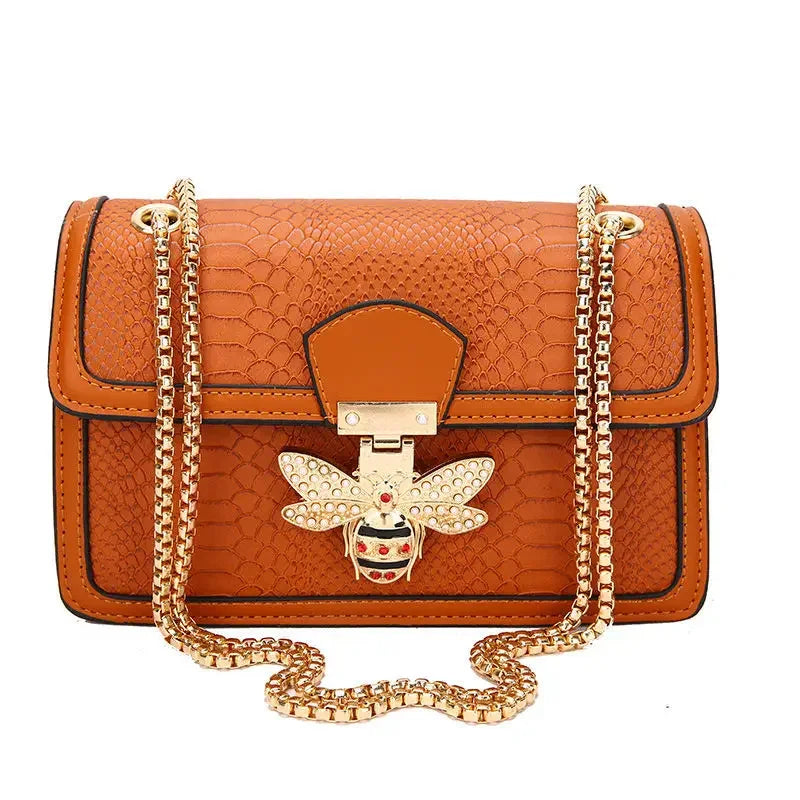 Luxury Handbags for Women Crossbody Bags Bee Lock Tote Casual Flap Purses Crocodile Print Leather Handbag Ladies Shoulder Bags