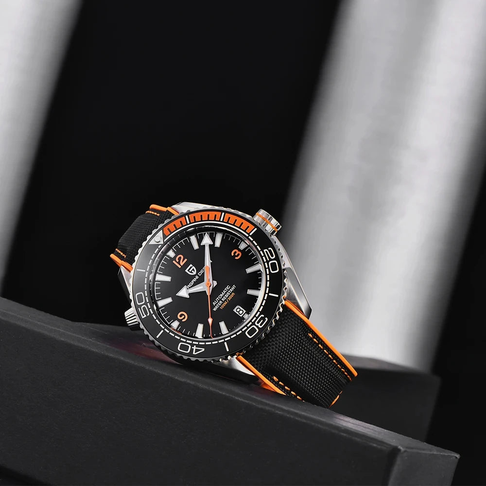 PAGANI DESIGN Classic Luxury Men Automatic Watch Sapphire Glass Mechanical Wristwatch Stainless Steel 100M Waterproof Watches