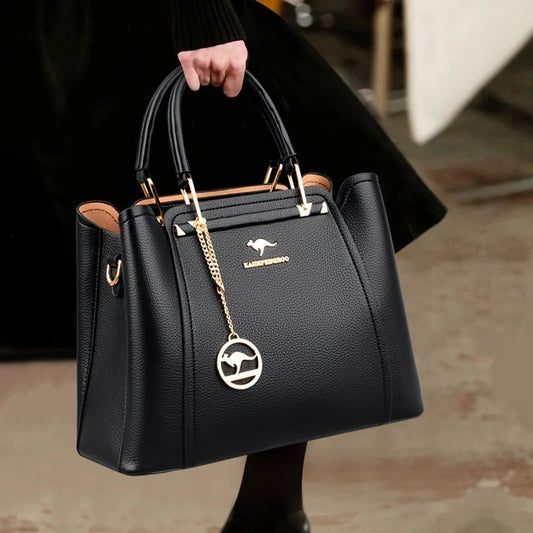 Women's shoulder bag 2025 new model tote middle-aged handbag versatile, grand, fashionable, imitation leather cross-body bag