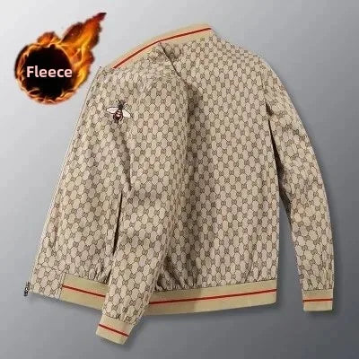 Men's Trendy Slim Fit Embroidered Blazer Casual Printed Top For Spring Autumn New Style Baseball Collar Middle Youth