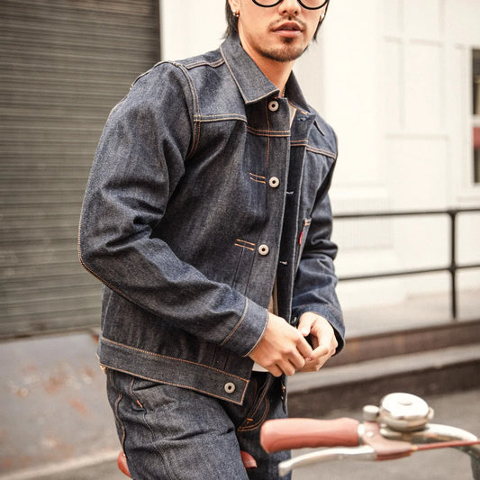 Red Tornado 506XX Jean Jacket American Casual Style Type 1 Selvedge Denim Blouse TYPE1-0001