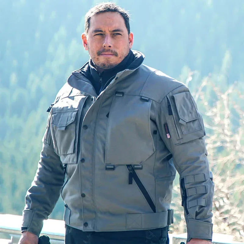 Tactical Men's Jacket Outdoor Sports Mountaineering Ski Warm Windproof Loose Coat Pocket Zipper Wear-resistant Jackets