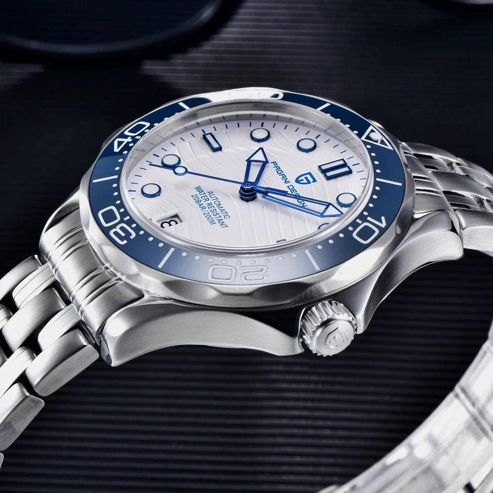 PAGANI DESIGN Men's Watches Luxury NH35 Automatic Watch For Men Mechanical Wristwatches Sapphire Mirror Ceramic Bezel Man Gifts