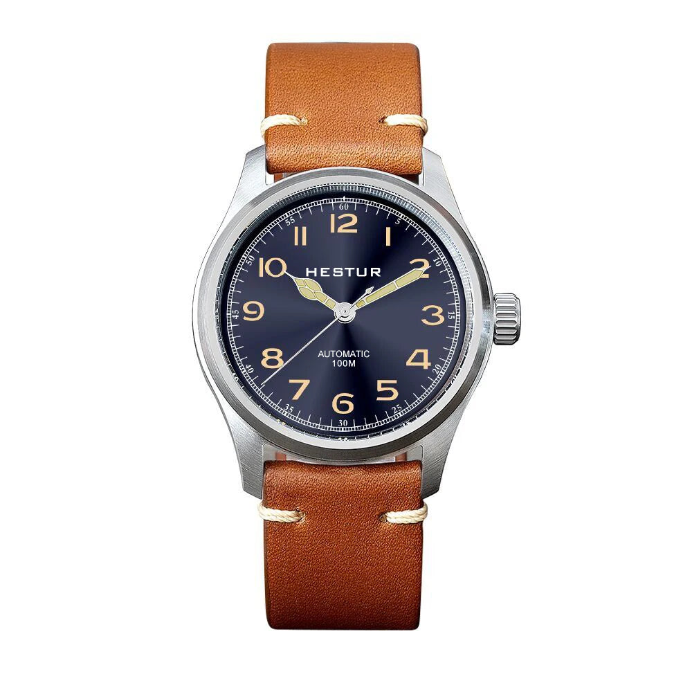 Automatic Mechanical Watch Pilot Men's 38mm Minimalist Style Custom Dial Calendar Super Luminous Murphy reloj hombre Miyota 8215