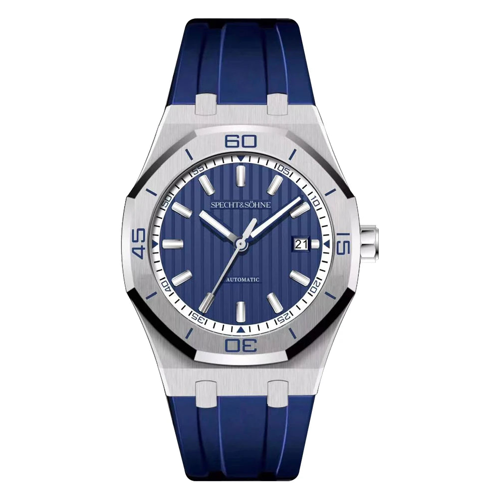 New Luxury Specht & Söhne Automatic Mechanical Watches Japan 8215 Movt Stainless Steel Watch Sapphire Crystal Waterproof 40MM