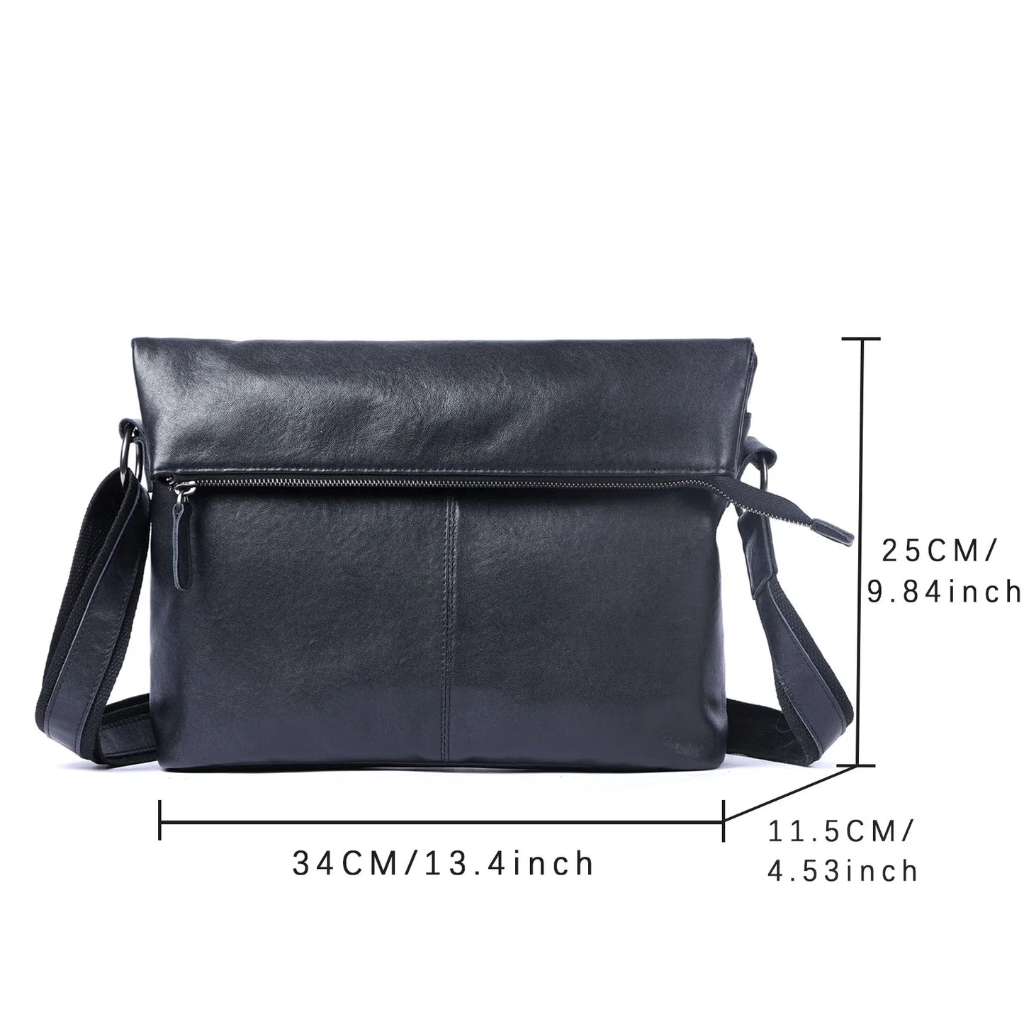 Genuine Leather Men's Shoulder Bag Crossbody Laptop Bags Simple Cowhide Top Layer Vegetable-tanned Leather Fashion Casual