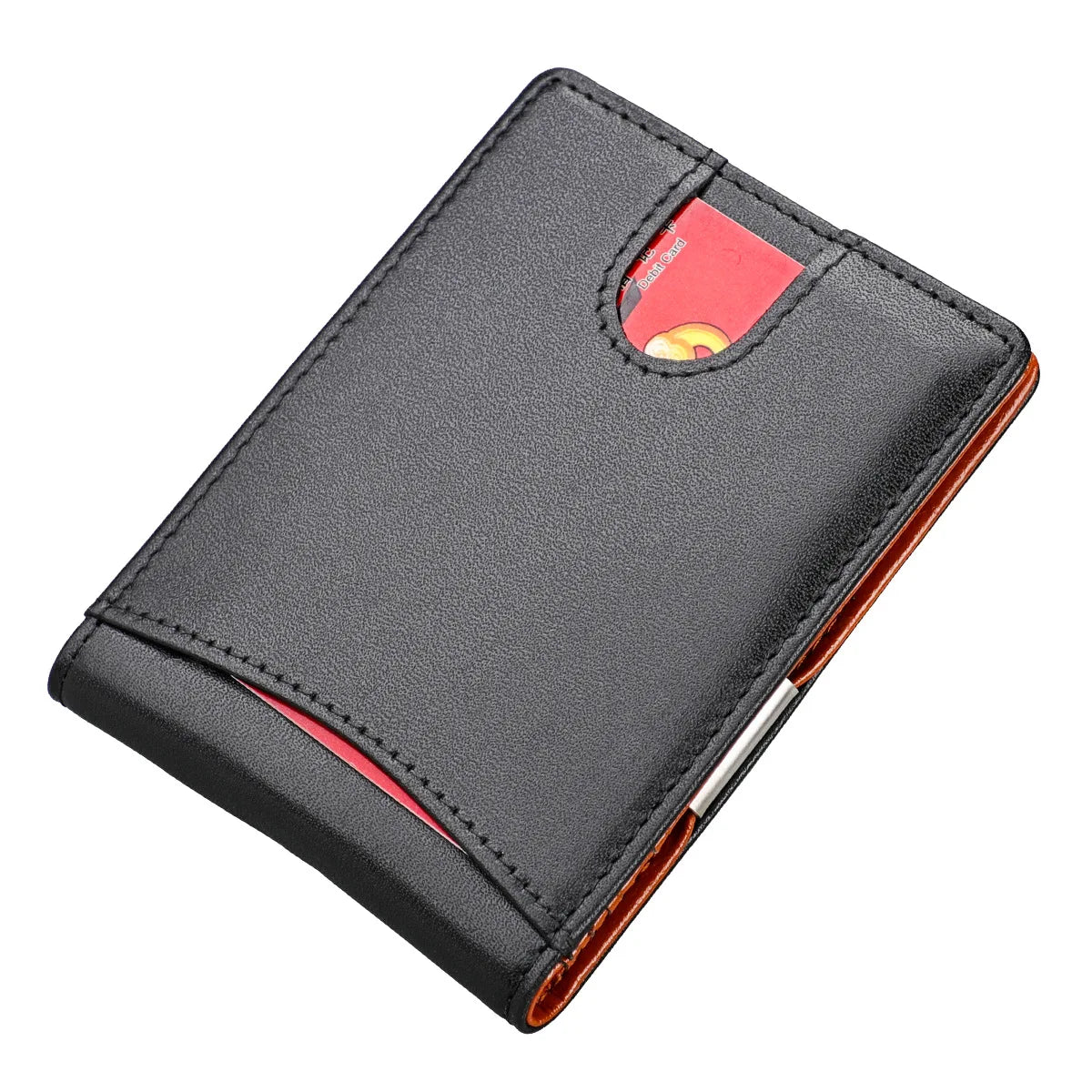 hot sale RFID geniune leather short slim wallets men high quality ID credit card holders small mini wallets money clip for woman