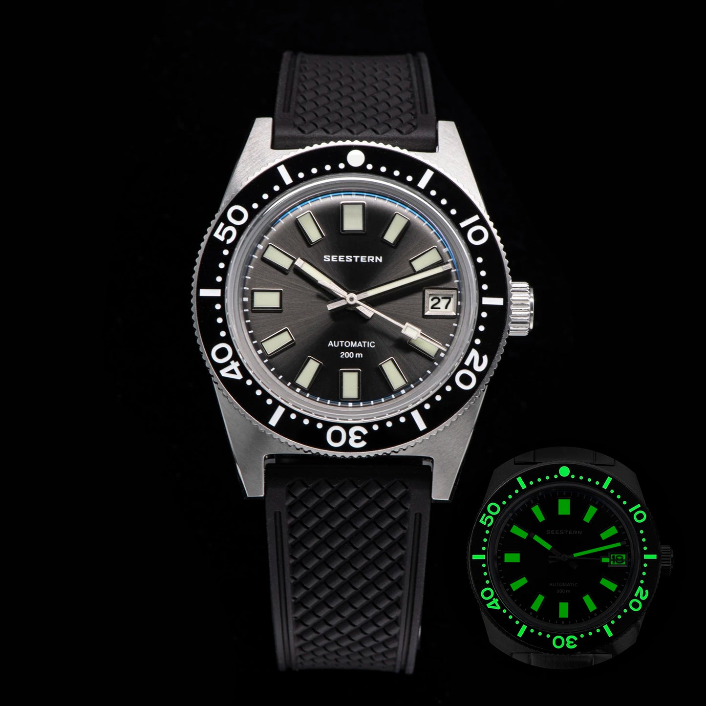 SEESTERN Diving Watch 62MAS Automatic Mechanical Men of Wrist Watches Japan NH35 Movement Sapphire Glass Bracelet Luminous Bezel