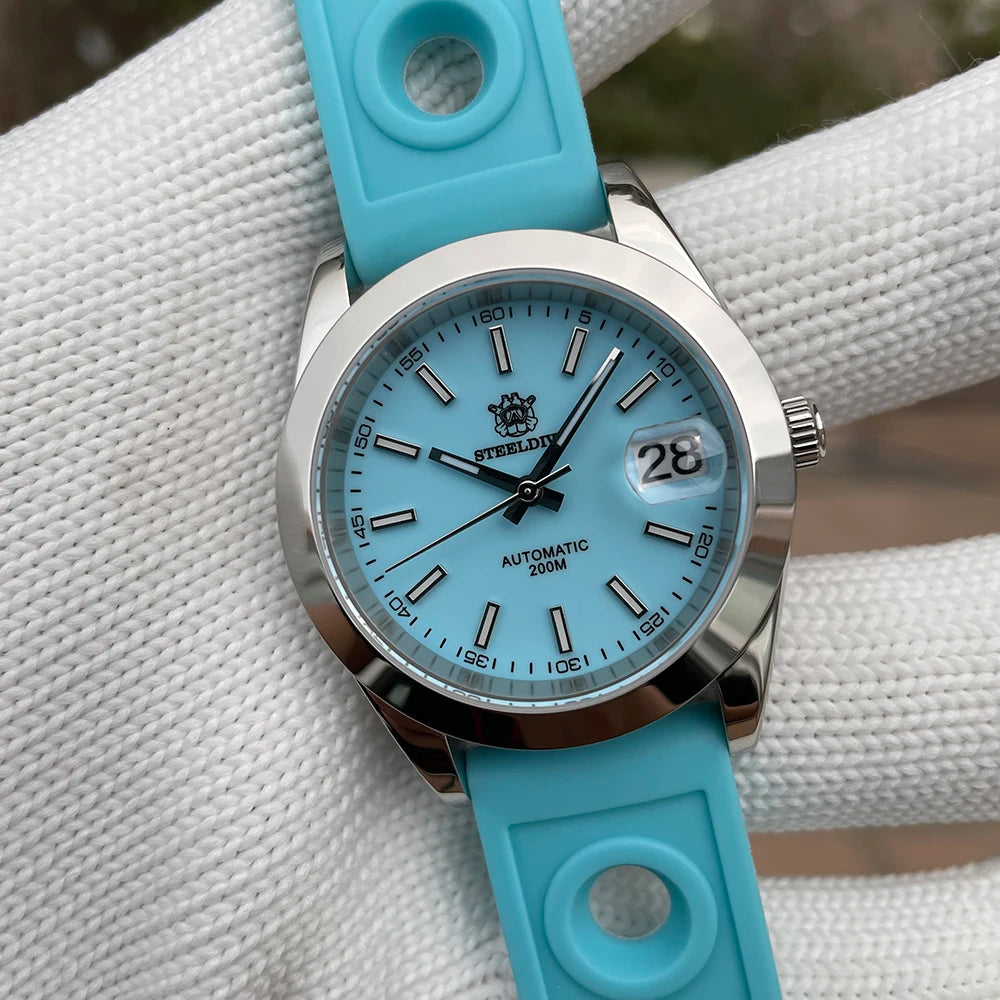 STEELDIVE SD1934 NH35 Automatic Movement 39mm Stainless Steel BGW9 Blue Luminous Sapphire Glass 200M Water Ghost Dive Watches