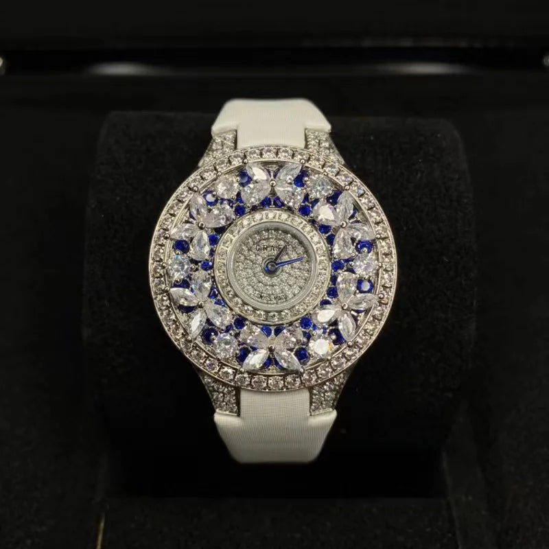Luxury Colorful Women's Watch Quality Jewel Wristwatch Bracelet Elegant Timepiece for Ladies Luxury Brands Quartz Watches clock