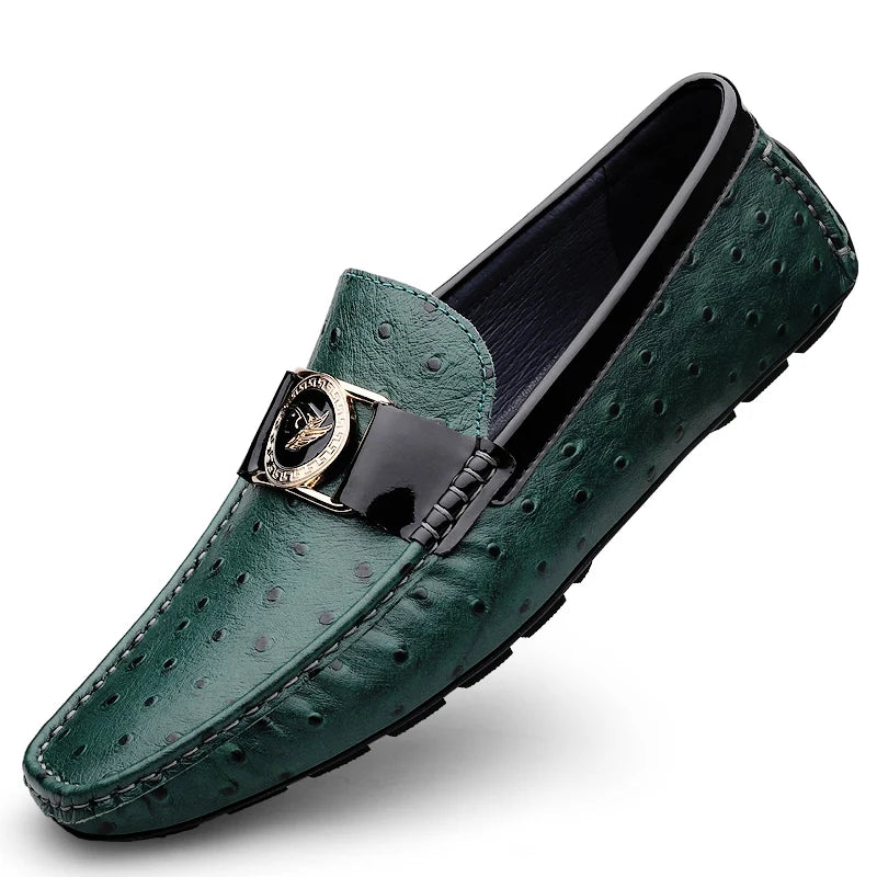 New Soft Walking Flats Men's All-match Loafers Genuine Leather Lightweight Mens Slip on Shoes Luxury Brand Men Business Shoes