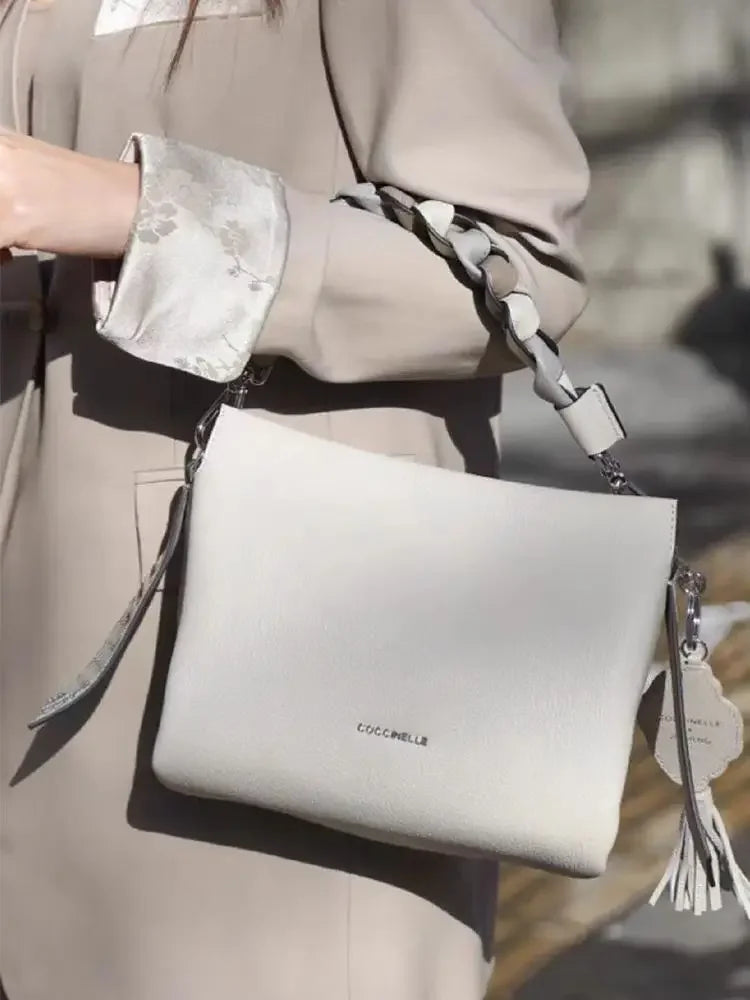 Small Handbag for Women, Elegant Shoulder Crossbody Bag, Woven Strap Ladies' Elegant Purse
