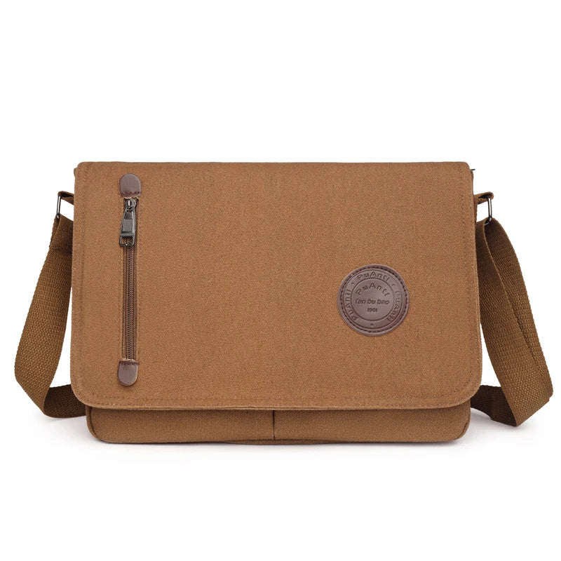 Men Canvas Shoulder Bag Simple Practical Leisure Messenger Bags Male School Tote Sport Crossbody Designer Heren Crossbag Handbag