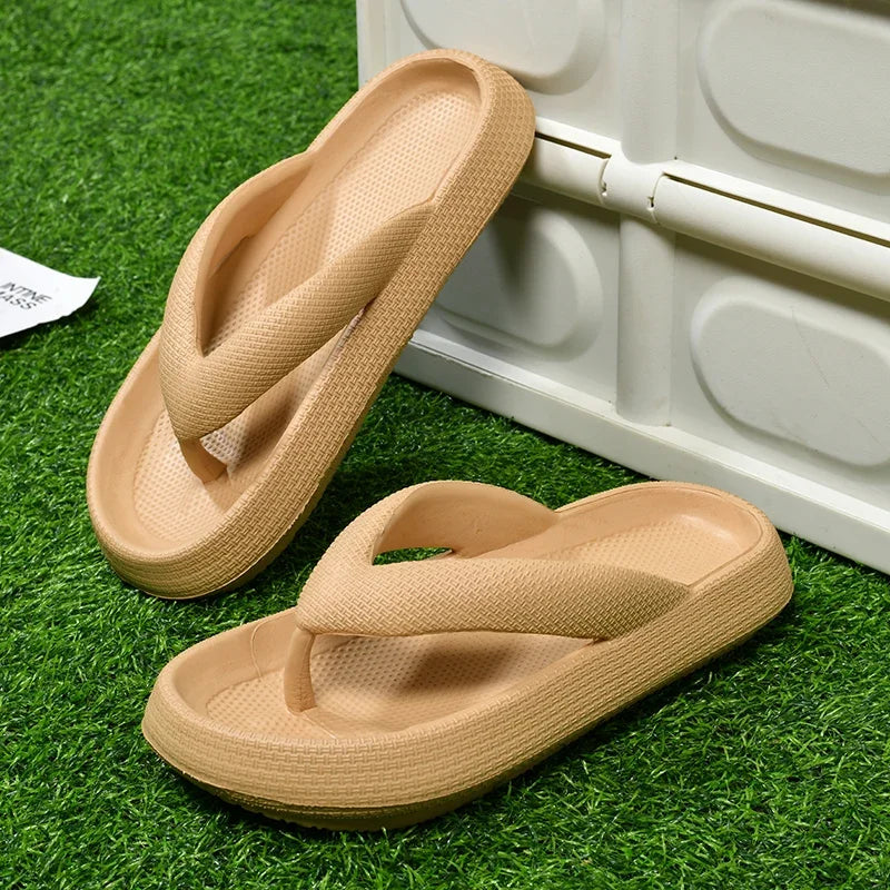 MAEDEF 2024 Thick Sole Slippers Men EVA Flip Flops Summer Shoes 2024 Couple Slippers Big Size 47 Outdoor Beach Sandals for Men