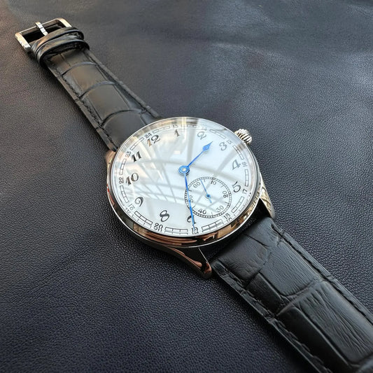 Men's Watch for Seagull ST3600 Manual Movement, Retro Enamel Sterile Dial Business Micro Rotor Mechanical Watch Reloj Hombre