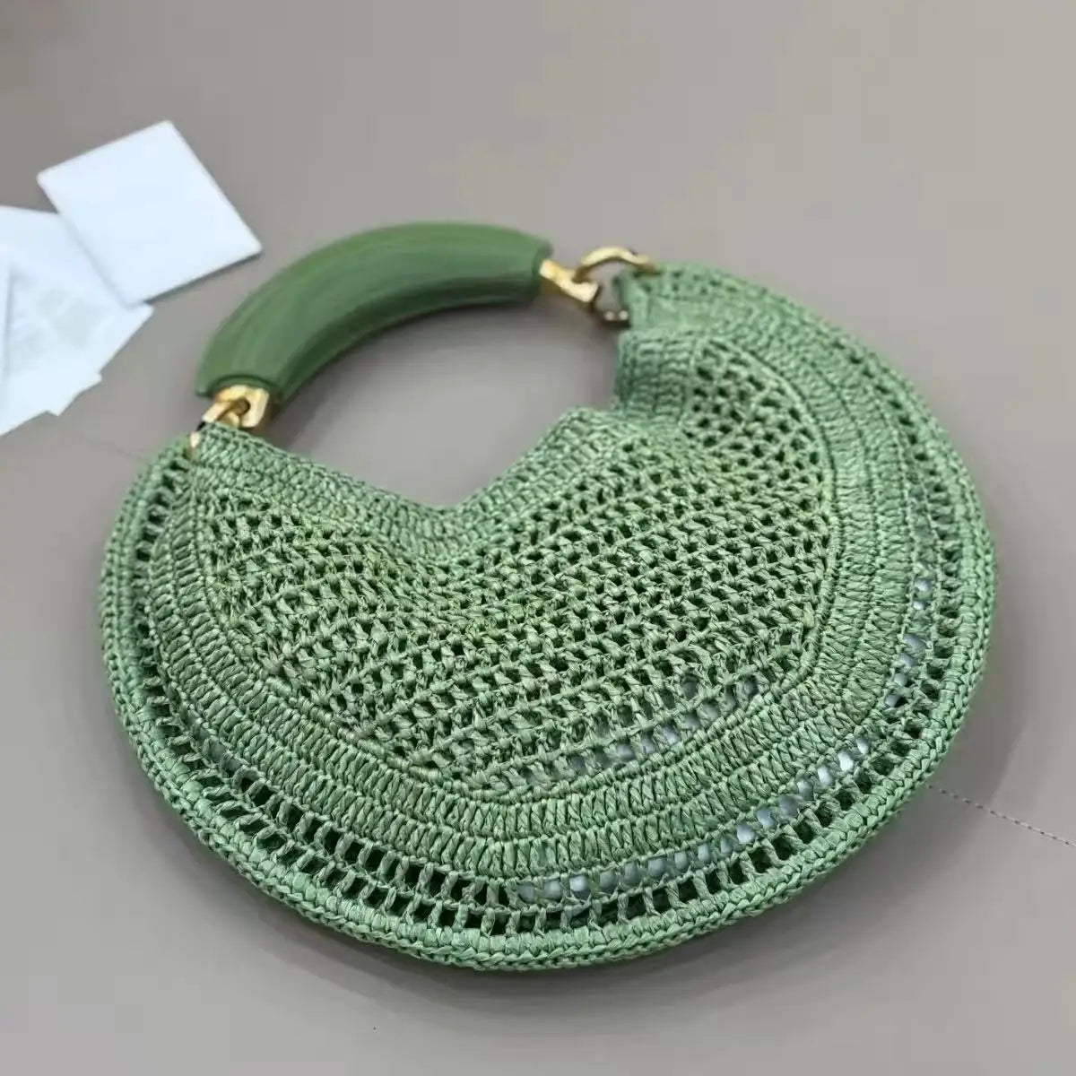 2025 New Summer Banana Woven Handbag Fashion Beach Vacation Armpit Bag Womens Eco Friendly Straw Shoulder Purse