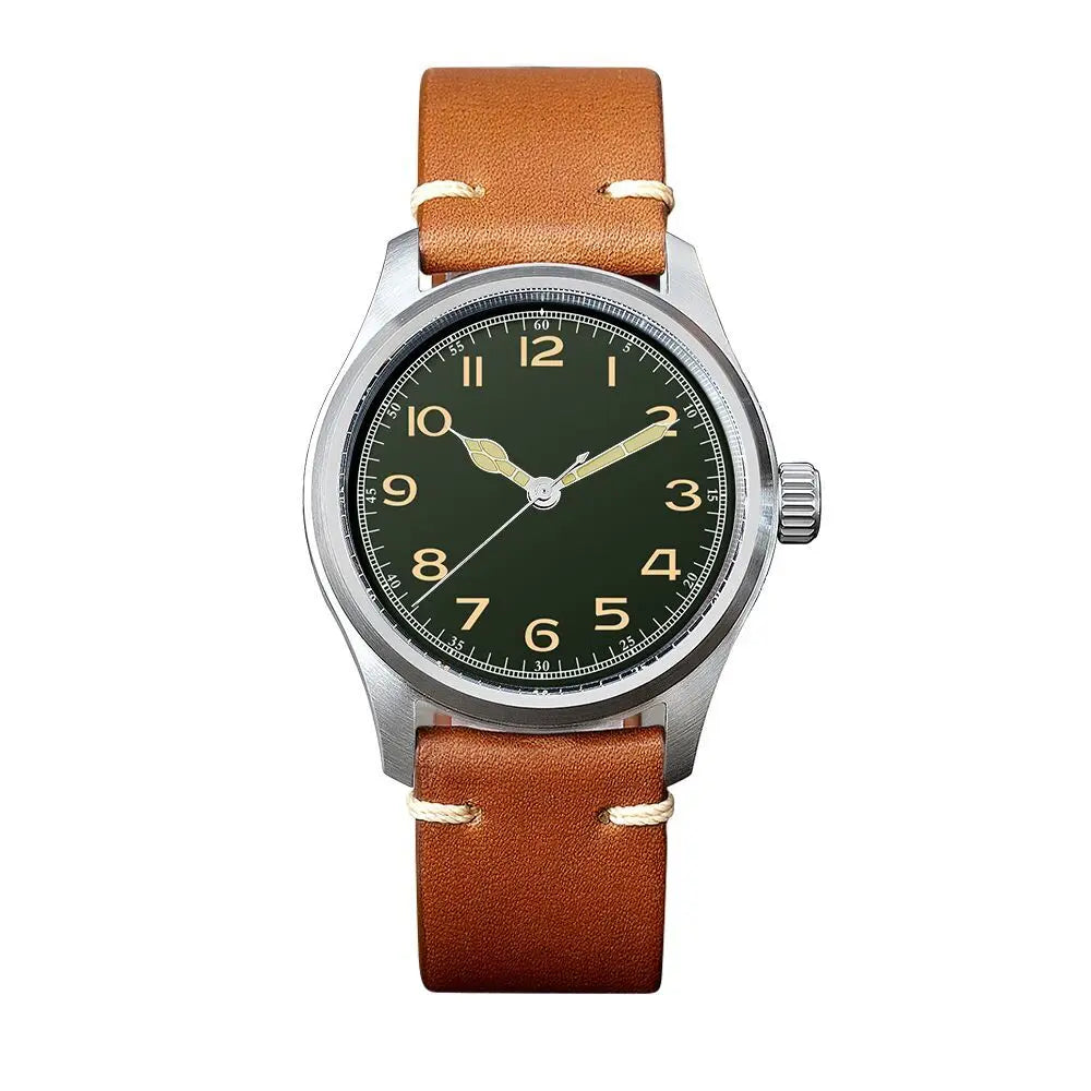 Automatic Mechanical Watch Pilot Men's 38mm Minimalist Style Custom Dial Calendar Super Luminous Murphy reloj hombre Miyota 8215