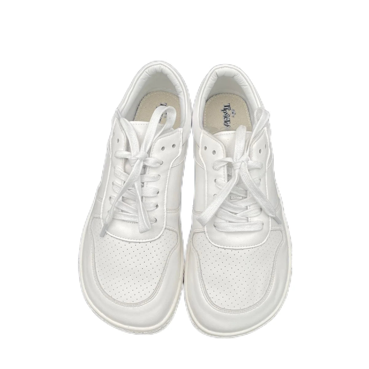 Tipsietoes 2025 Barefoot Genuine Leather Sneaker For Women Men Flat Soft Zero Drop Sole Wider Toe Box Flexible Light Weight
