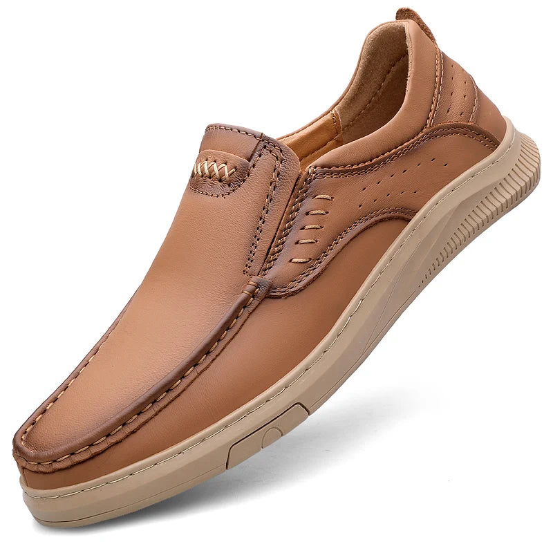 Men Loafers High Quality Leather Casual Shoes for Men Luxury driving Comfortable Soft Flats Sneakers Handmade Men Moccasins