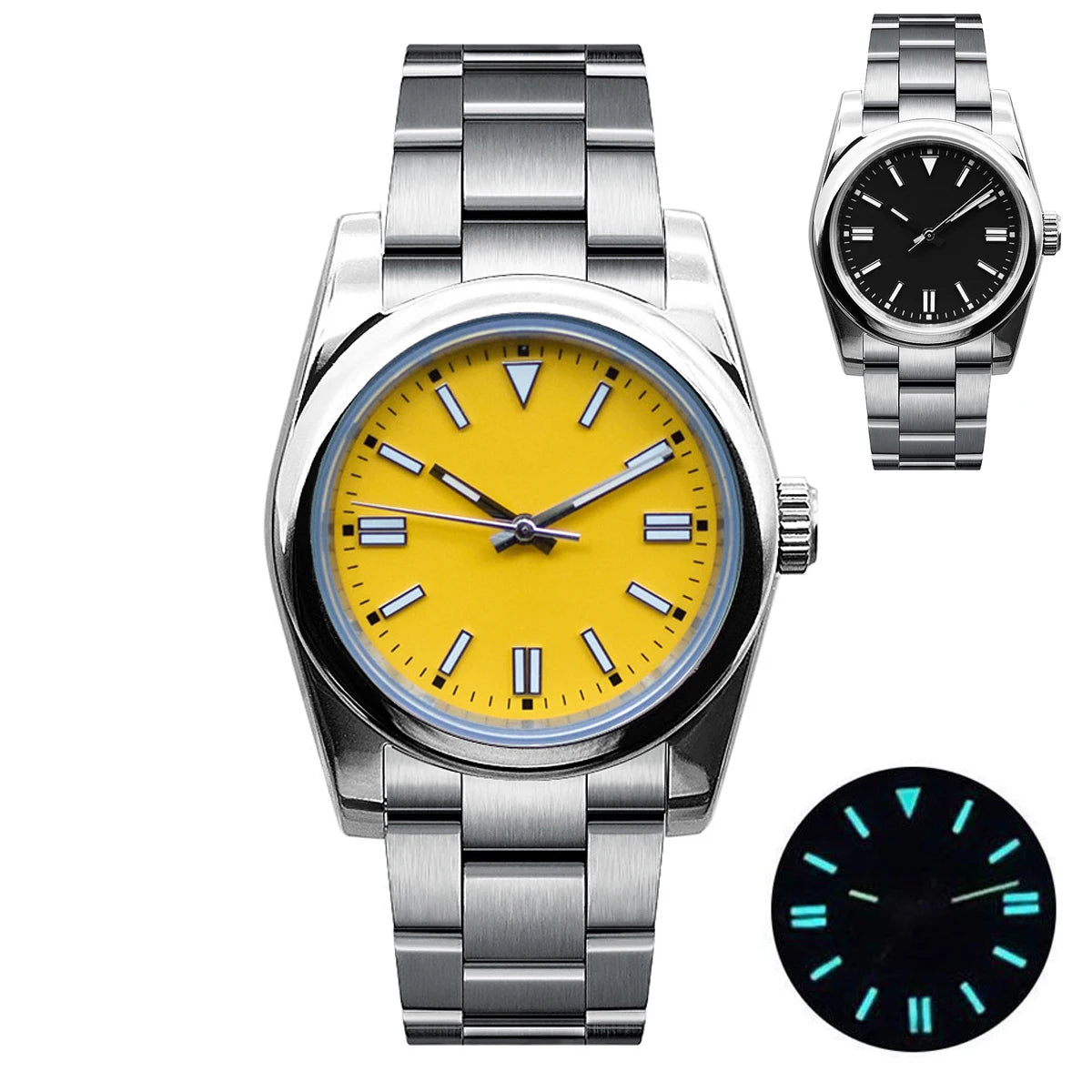 Custom NH35 Men Watch Luxury Sapphire 36MM/40MM Automatic Mechanical Wristwatches 100M Waterproof Luminous Dress Reloj Hombre