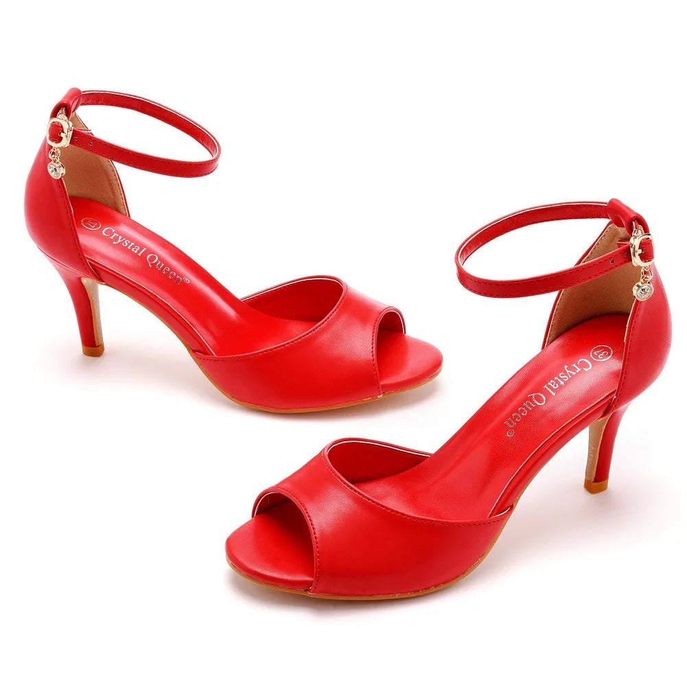 Women Sandals Plus Size 36-43 Shoes for Women Summer Elegant 7cm High Heel Peep Toe Comfortable Party Evening Sandalias Mujer