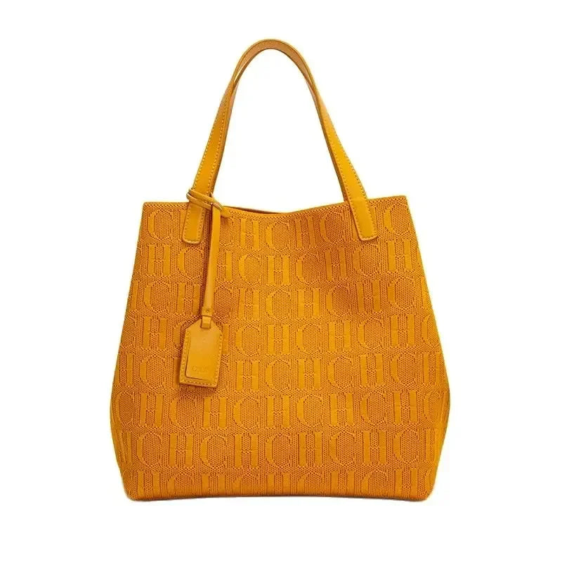 Women's Handbags Fashionable Classic Solid Color Outer Bag High Quality Craftsmanship Large Capacity Bag Carolina Herrera