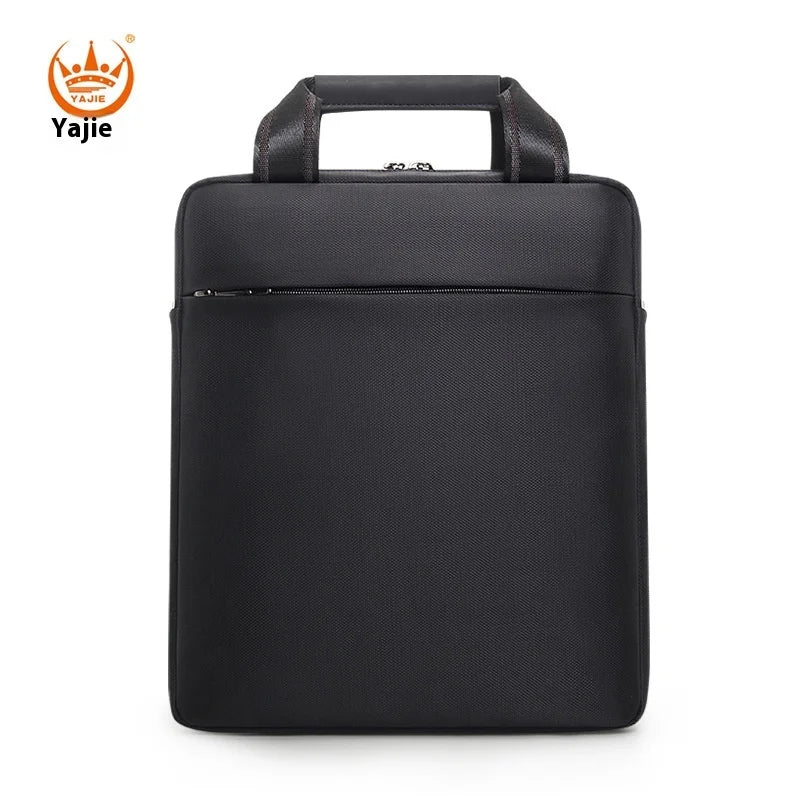 Vertical File Bag Large Capacity Waterproof One Shoulder Portable Crossbody Bag 12 Inch Ipad Bag Business Style
